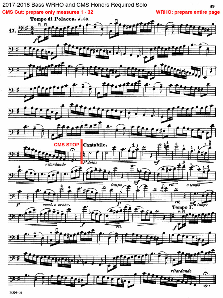 Simandl Etude No. 17 | PDF
