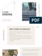 Steps of Service in Fine Dining