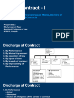 m3 Discharge of Contract - Meaning and Modes, Doctrine of Frustration and Quasi Contracts