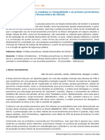 ABATH VALENÇA - A Missão Do Judiciário No Combate À Criminalidade e As Prisões Preventivas Na Contramão Do Estado Democrático de Direito