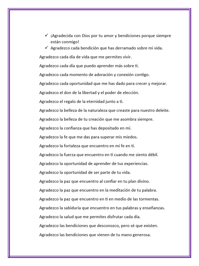 100 Frases de Agradecimiento para Diferentes Situaciones | PDF | Amor | Dios, image size:768x1024