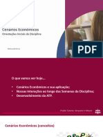 Cenários Econômicos - Orientações Iniciais Da Diciplina