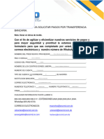 Formulario de Pago Por Transferencia Bancaria