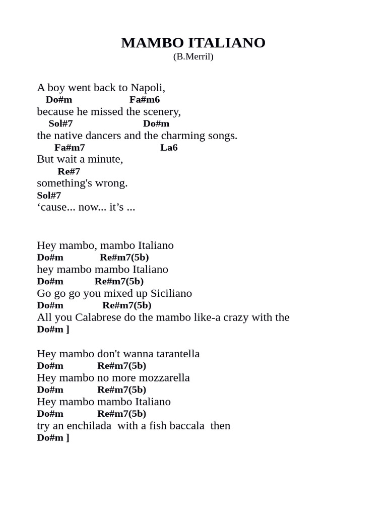 Mambo Italiano | PDF | Language Arts & Discipline