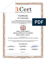 ISO14001 - IMMB OLIVE OIL - OLIVES - HONEY en