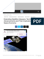 Extending Satellite Lifespans - Technological Advancements and Their Implications