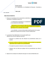 Evaluación Del Trayecto de Formación Matemática MDyH