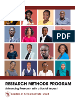 Research Methods Program 2024 Official Guide