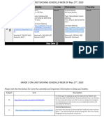 Grade 3 SCHEDULE Week of May 17