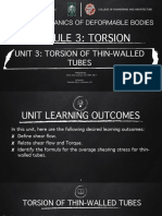 Mech 3 Module 3 Unit 3 (Torsion of Thin-Walled Tubes)