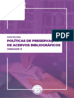 Politicas de Preservação Do Acervo Bibliográfico - UNIDADE II