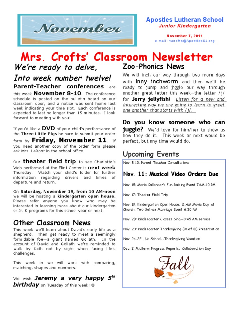 Week 12 Newsletter | PDF | Wellness