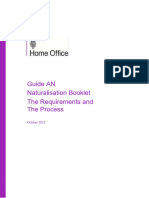 Guide An Naturalisation Booklet The Requirements and The Process