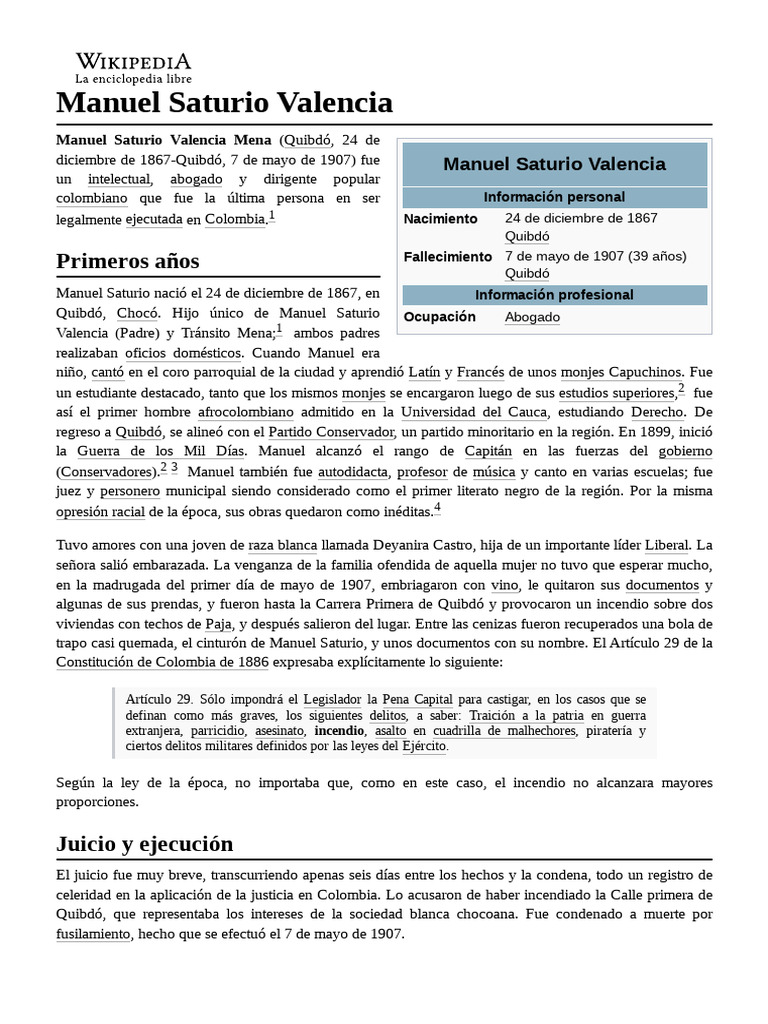 Manuel Saturio Valencia | PDF