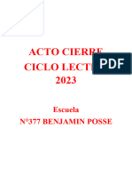 Acto Cierre Ciclo Lectivo 2023