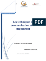 Techniques de Communication Et Negociation-Rapport