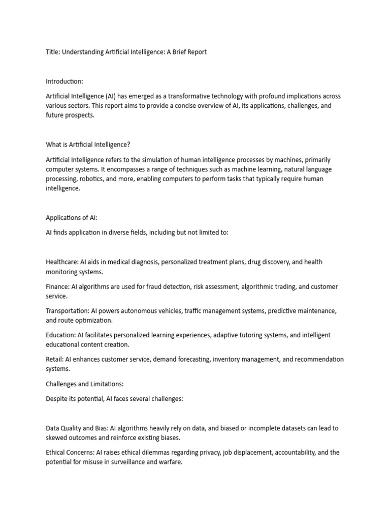 Overview of Artificial Intelligence Trends | PDF | Artificial ...