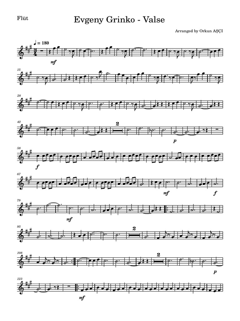 Evgeny Grinko - Valse (Trio) - Fluet | PDF