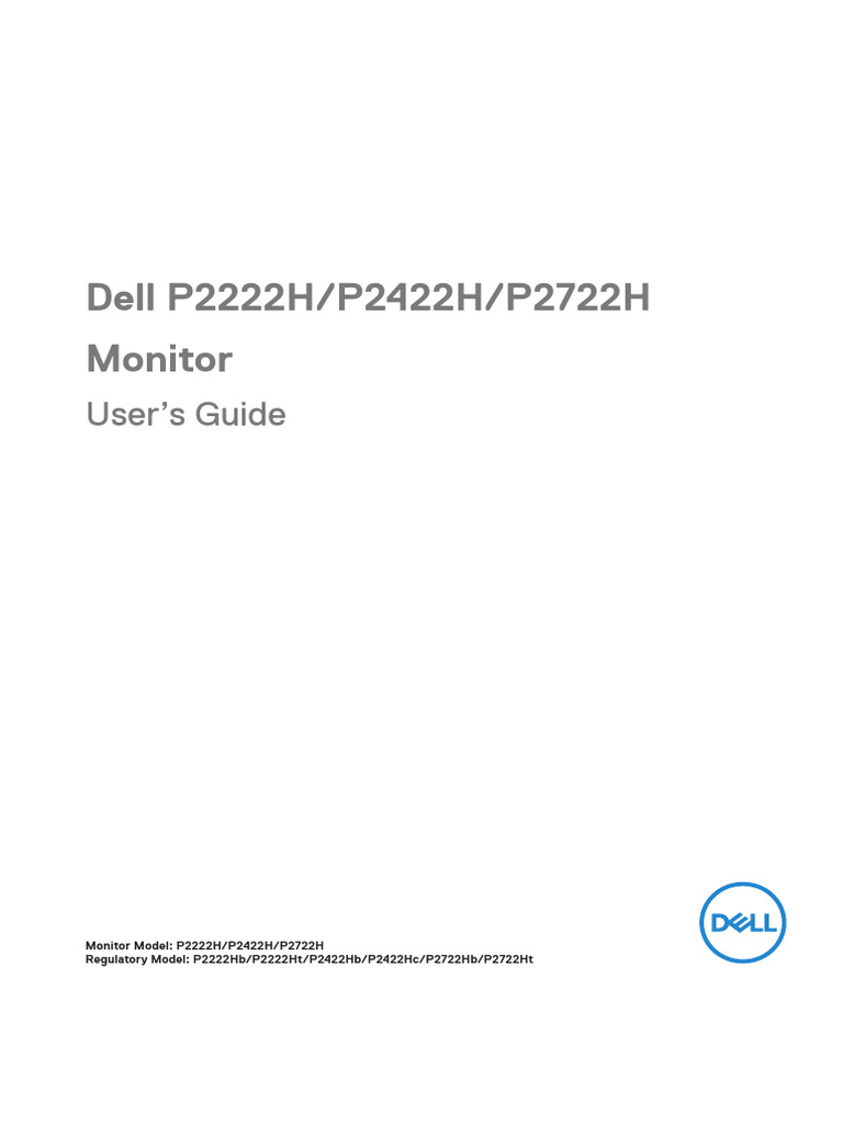 Dell p2422h Monitor User