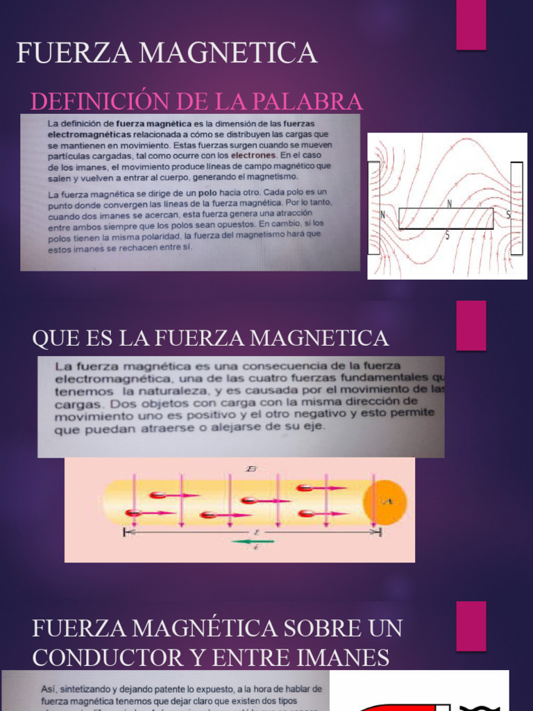 Definición y Aplicaciones de Fuerza Magnética | PDF