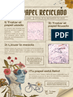 Poster Paso A Paso Papel Periodico Vintage Floral Beige