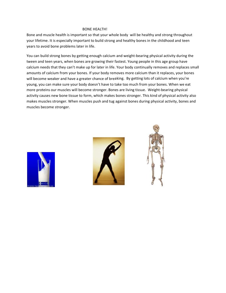 Bone Health | PDF | Sports & Recreation | Wellness