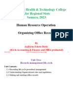 Unit Two - Records Management Life Cycle