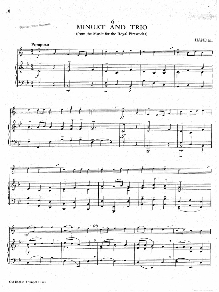 Minuet and Trio - Handel | PDF
