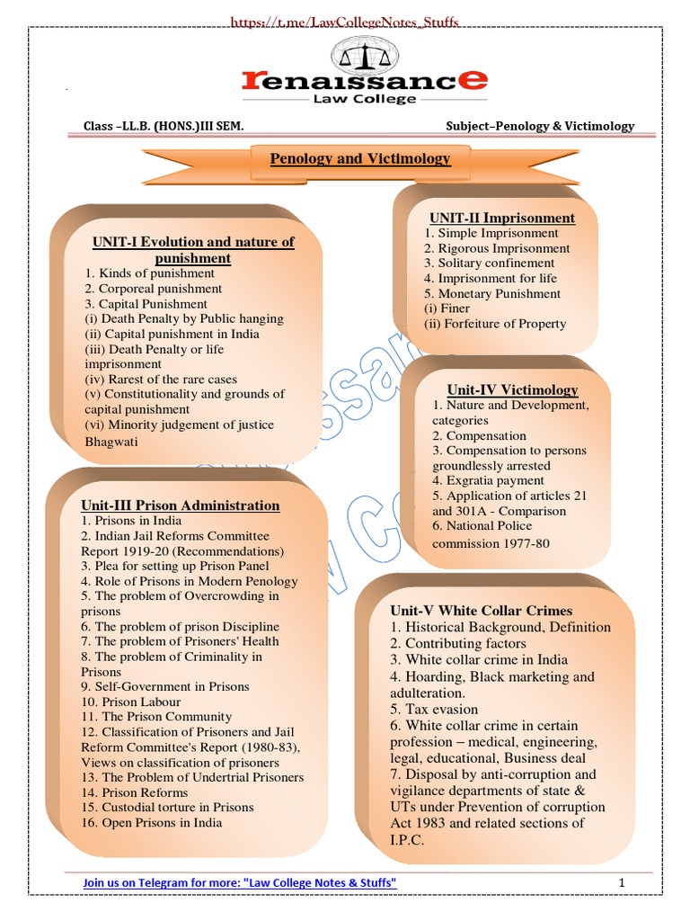 Overview of Penology and Victimology | PDF | Fine (Penalty) | Punishments