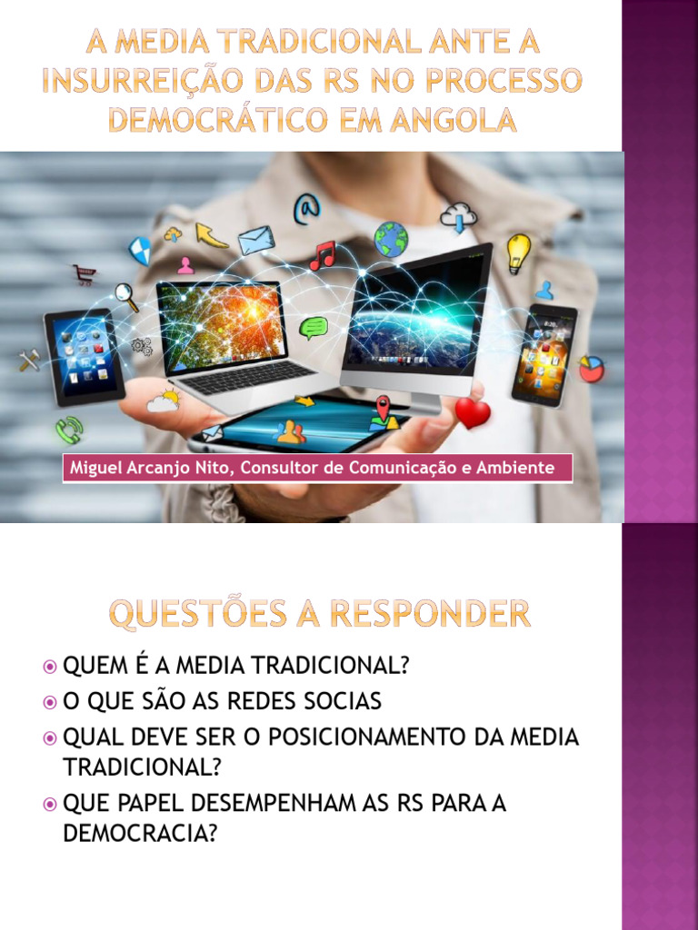 Mídia Tradicional e Redes Sociais em Angola | PDF | Internet | Comunicação