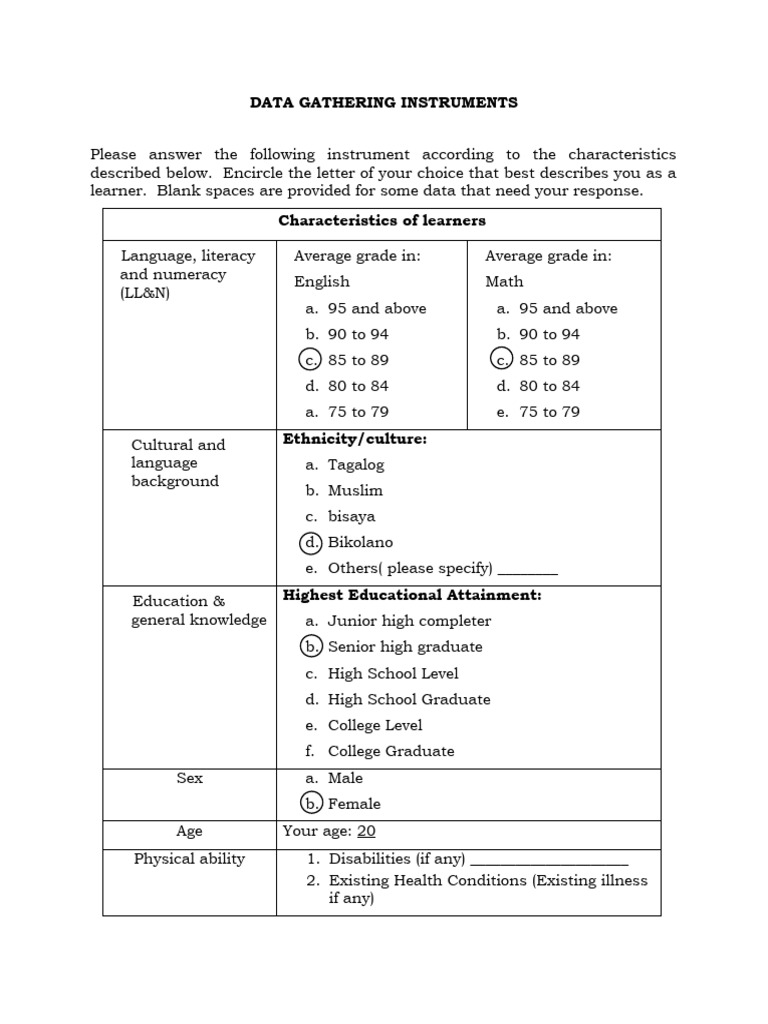 Learner Characteristics Assessment Tool | PDF | Learning | Learning Styles