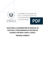 Guía de Politicas y Procedimientos de Gestion de Calidad-PJ