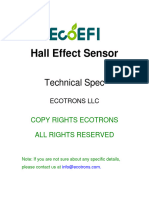 ECOTRONS Hall Sensor Technical Spec