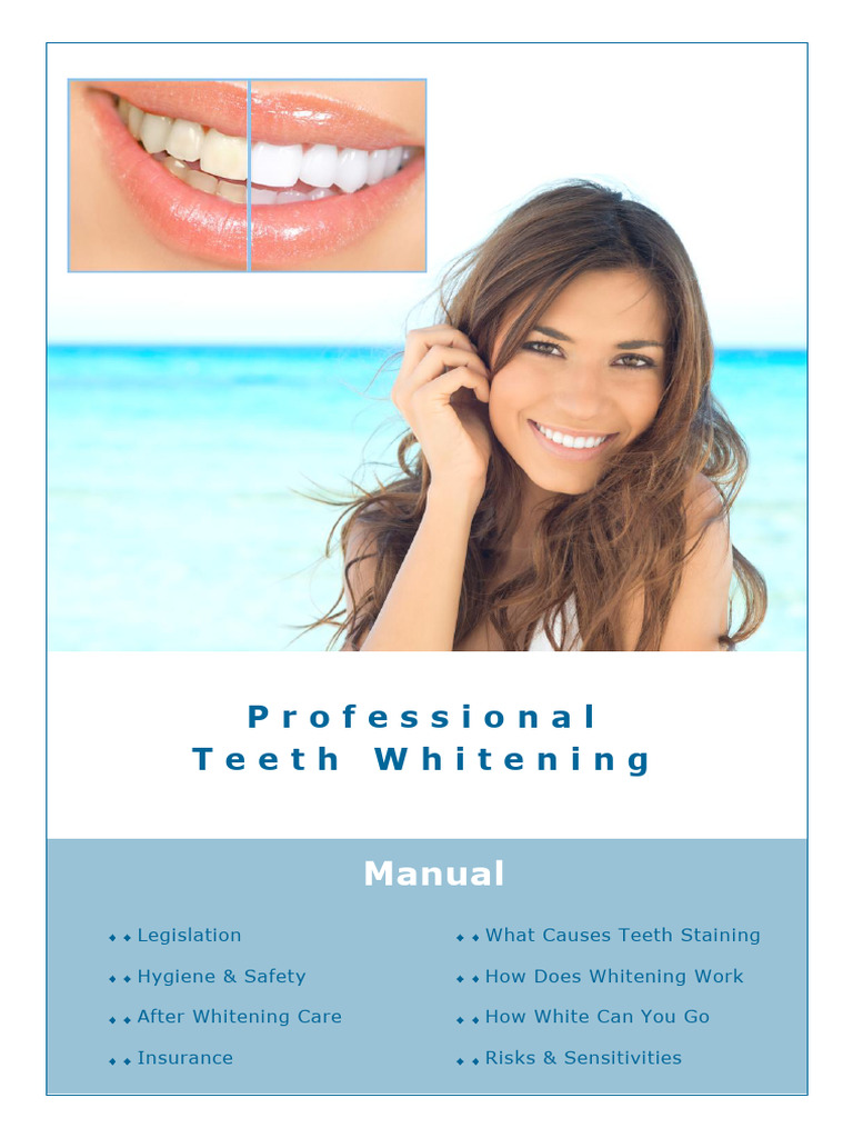 Teeth Whitening Training Manual PDF Tooth Enamel Tooth