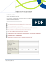 Assessment Cover Sheet: by Checking The Boxes Below, I Confirm