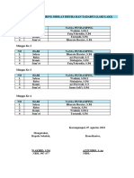 Jadwal Pembimbing Sholat Dhuha Dan Tadarus Dan Sholat Dzuhur