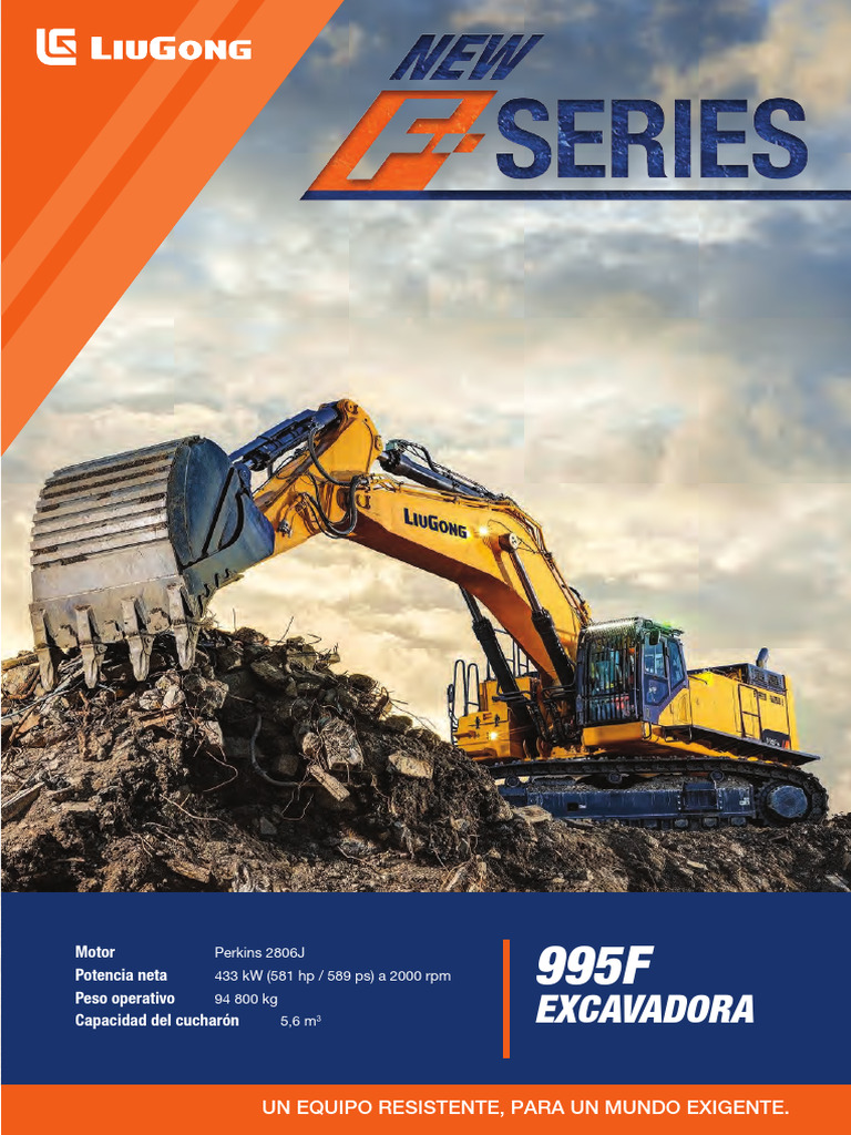 Excavadora LiuGong 995F: Eficiencia y Potencia | PDF | Bomba ...