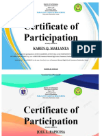 Certificate of Participation