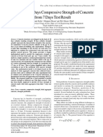 Predicting 28 Days Compressive Strength of Concrete From 7 Days Test Result