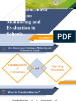 2023 Enhancement Training On Monitoring and Evaluation in Schools