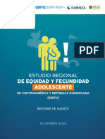 Estudio Regional de Equidad en Fecundidad Adolescente EREFA Informe de Avance 2020