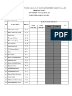 Daftar Hadir Peserta Kegiatan Ekstrakurikuler Billingual Are