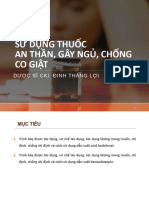 Sử Dụng Thuốc an Thần, Gây Ngủ, Chống Co Giật