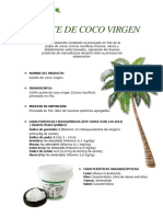 Ficha Tecnica - Aceite de Coco (Nature Organic)
