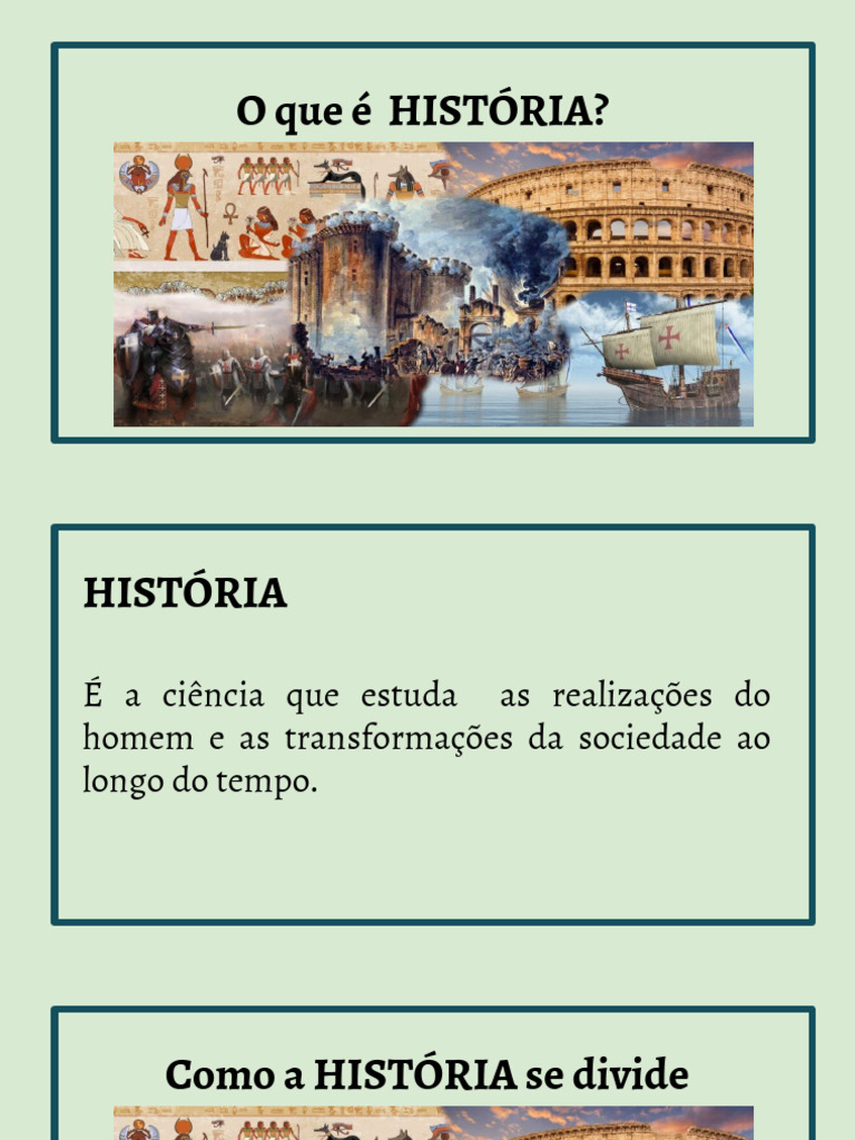 Divisão da História em Períodos | PDF | História Antiga | Mundo ocidental