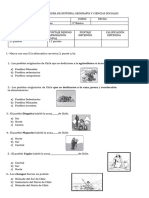 Prueba Diagnóstico Historia 3° Básico