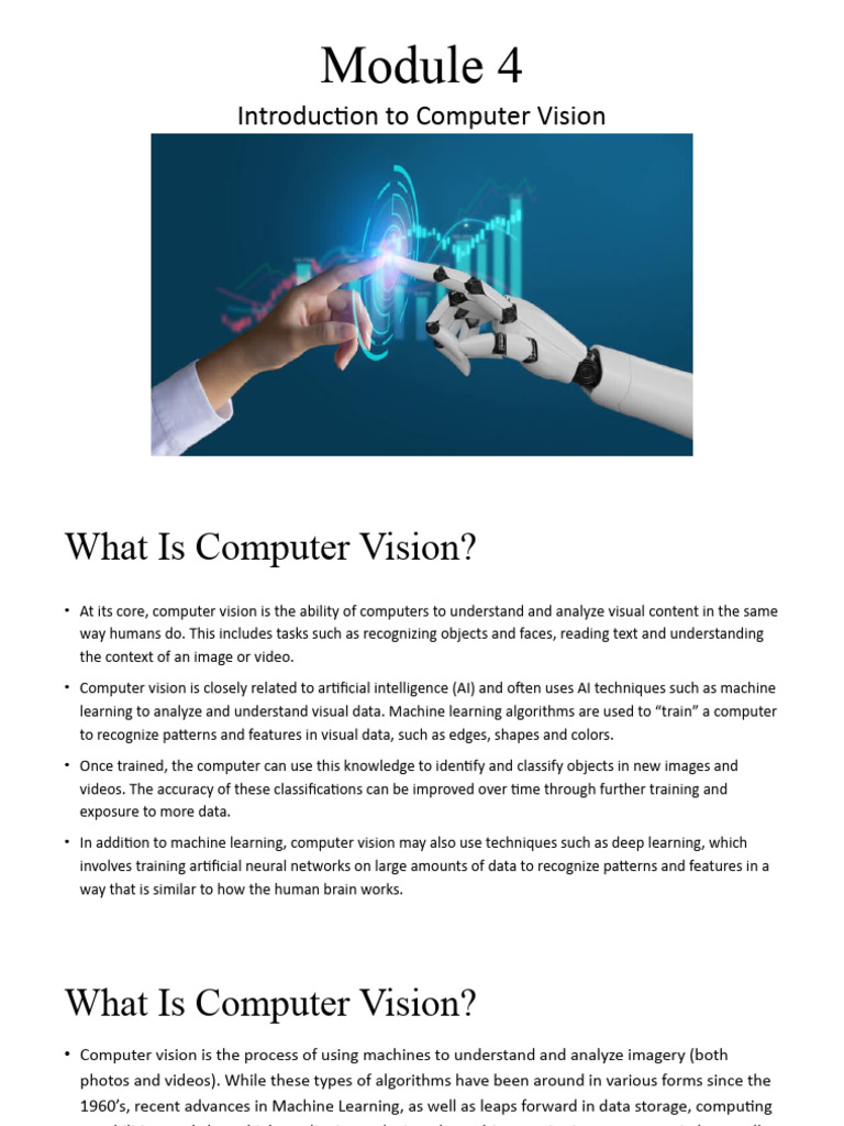 Cs312 Module 4 Pdf Computer Vision Machine Learning