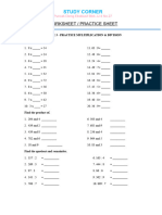 CT Practice Multiplication Division