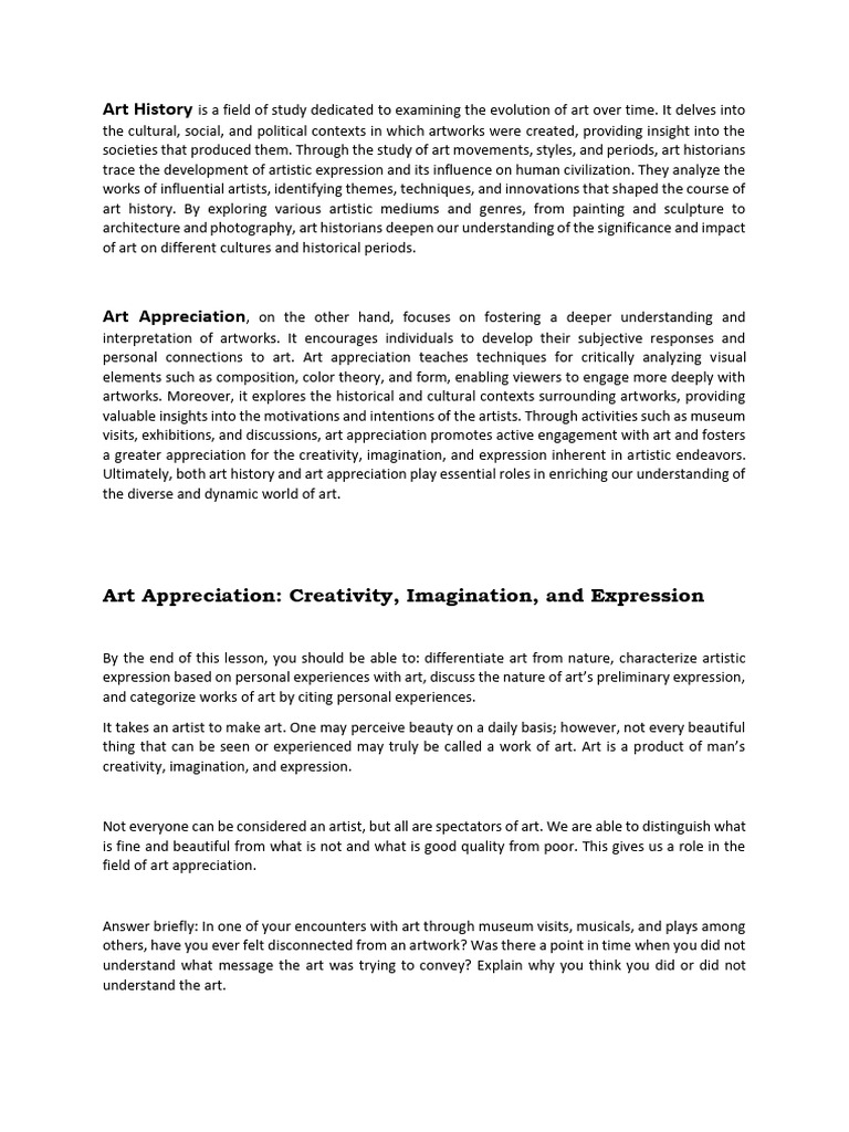 Module 2 in arts app download free pdf the arts art history