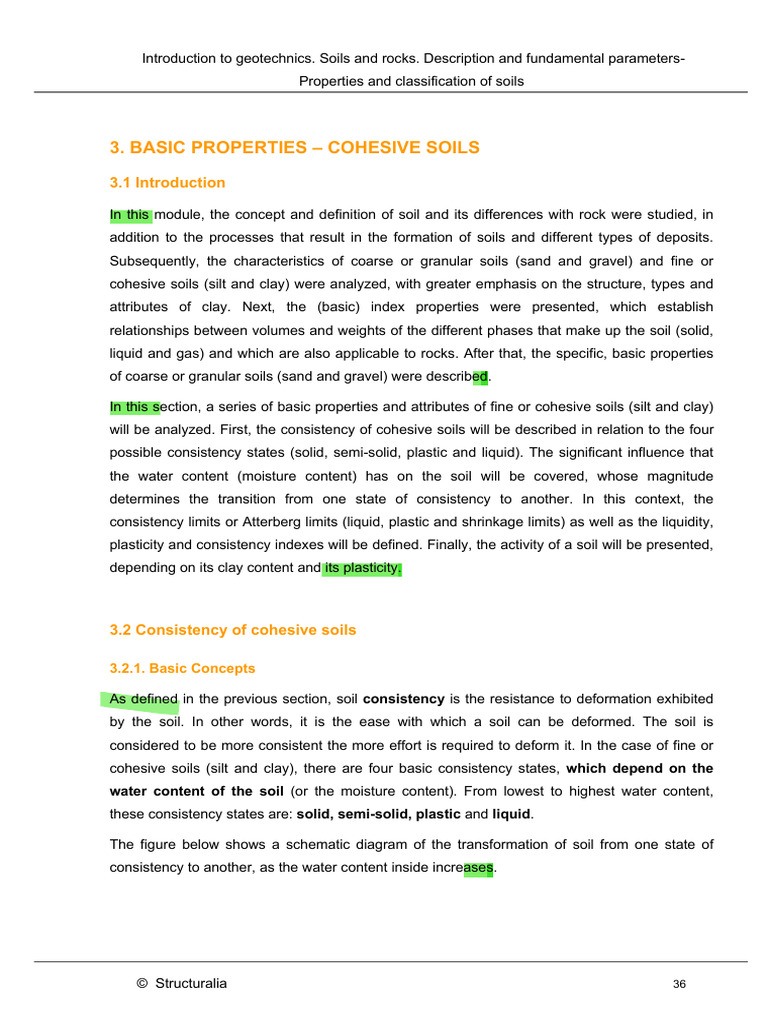 Cohesive Soils: Properties and Consistency | PDF | Mechanical ...